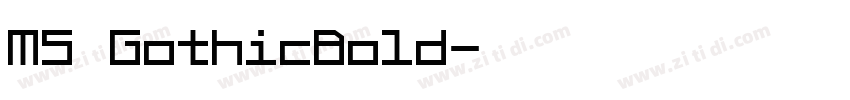 MS GothicBold字体转换